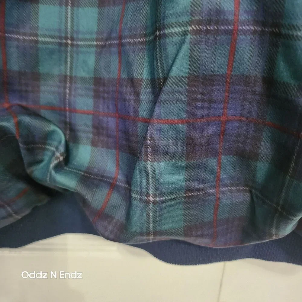VTG Forresters Mens Plaid Pullover Sweater XL Green Blue Polyester Outerwear Mad